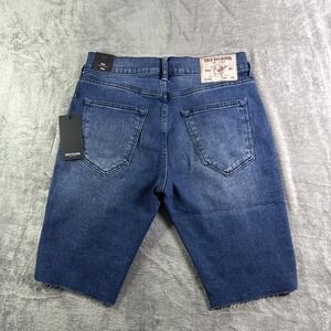True Religion Ricky SN Raw Hem Mens Jorts Blue Harmonious Wash Shorts (30) $119